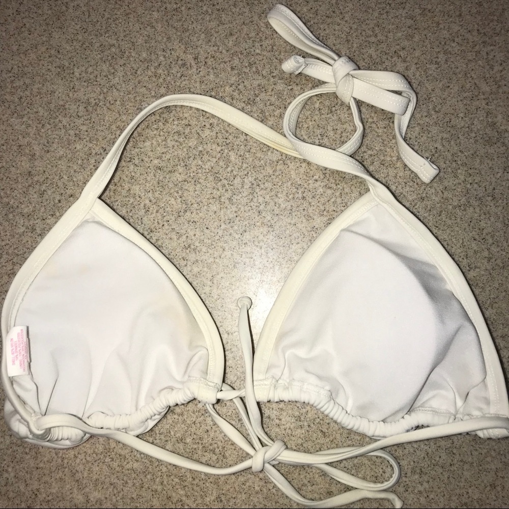 Xhilaration White Multicolor Sequin Bikini Top - Picture 4 of 5